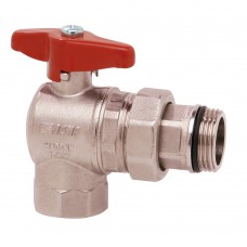 Угловой шаровой кран с кольцевой прокладкой на резьбе ICMA арт.225