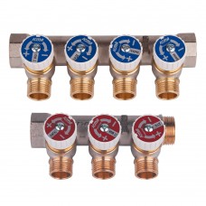 Простой сборный коллектор с отсекающими кранами ICMA арт.228