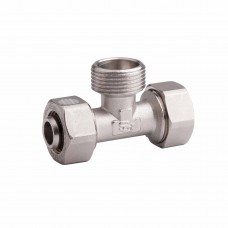 Тройник обжимной 16х1/2"Нх16 SD Forte