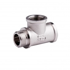 Тройник 1/2"Вх1/2"Вх1/2"Н SD Forte никелированный