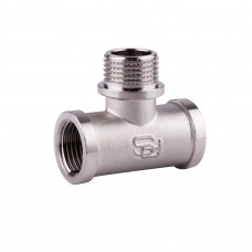 Тройник 1/2"Вх1/2"Нх1/2"В SD Forte никелированный